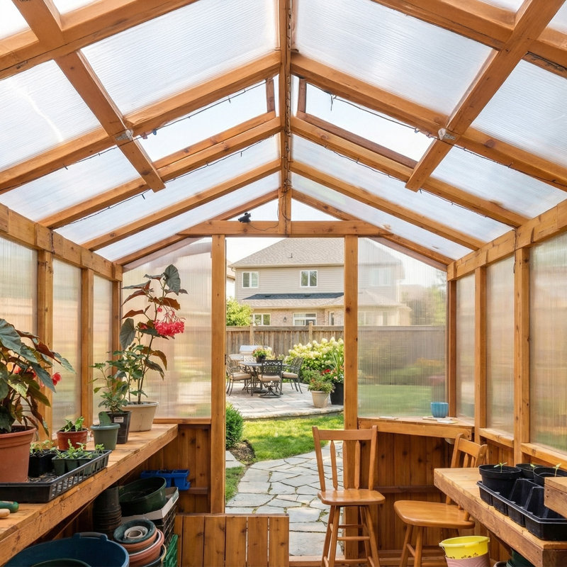 Outdoor Living Today 8 ft. W x 8 ft. D Cedar Wood Greenhouse | Wayfair